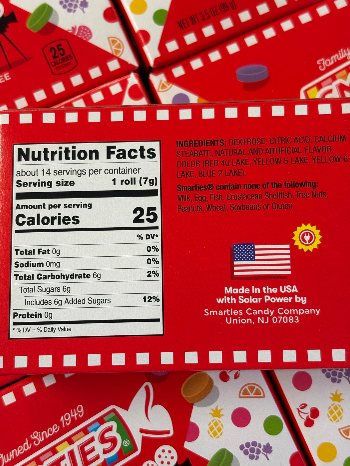 Smarties Candy Rolls Theatre Box 99g