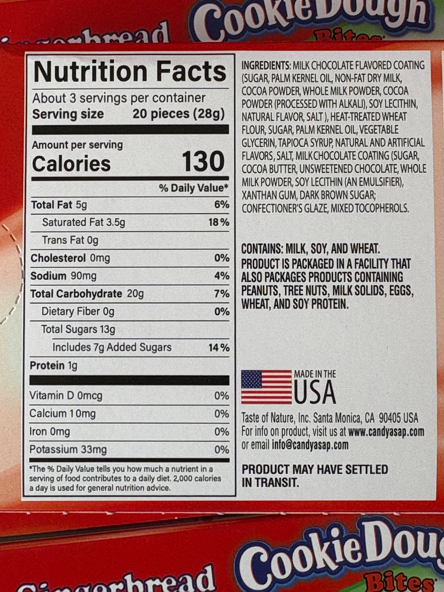 Cookie Dough Bites Gingerbread 88g