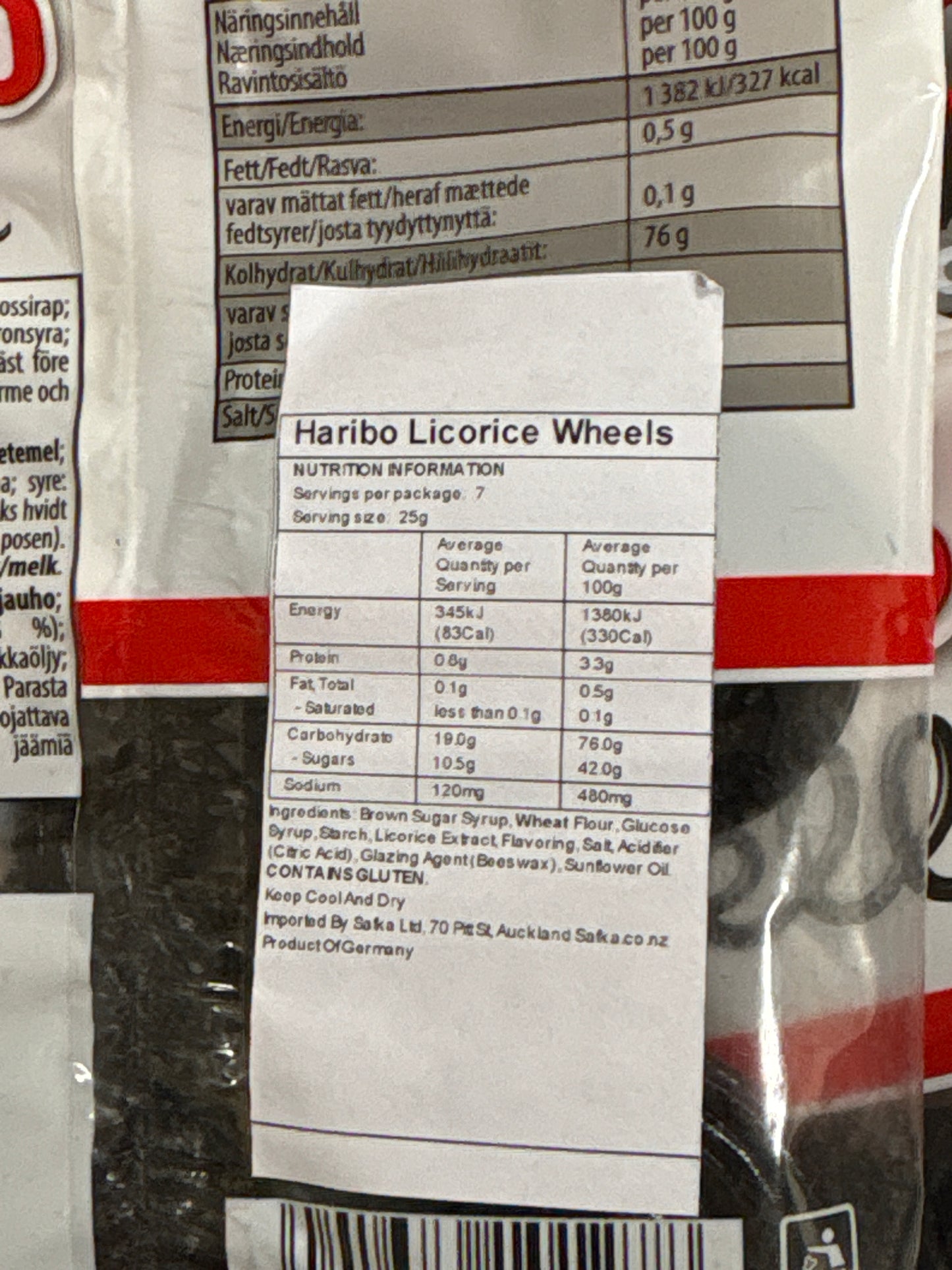 Haribo Rotella Licorice 80g REDUCED