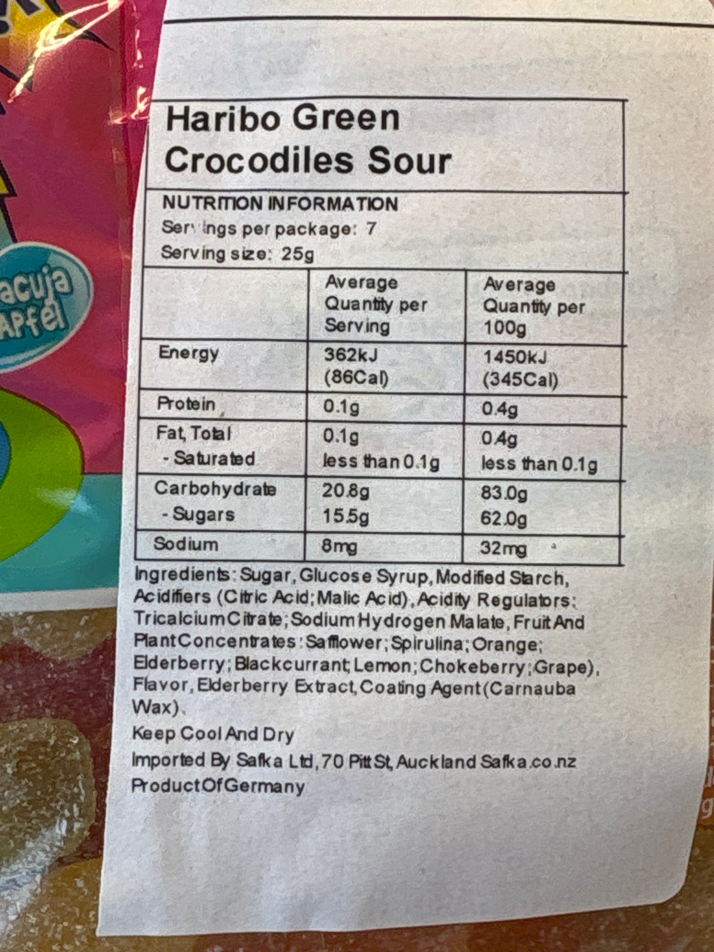 Haribo Grüne Krokodile Sauer 175g
