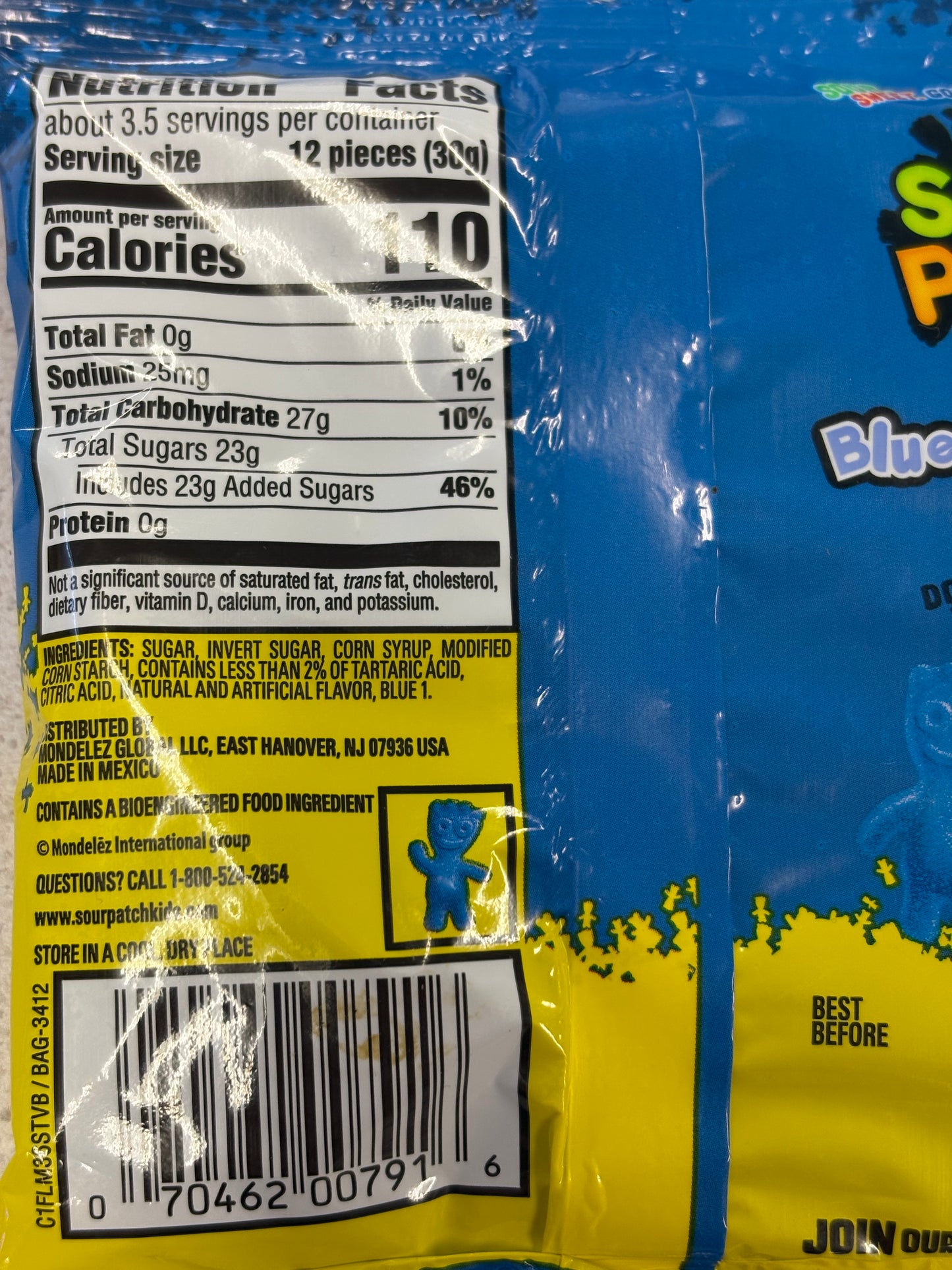 Sour Patch Kids Blue Raspberry 102g