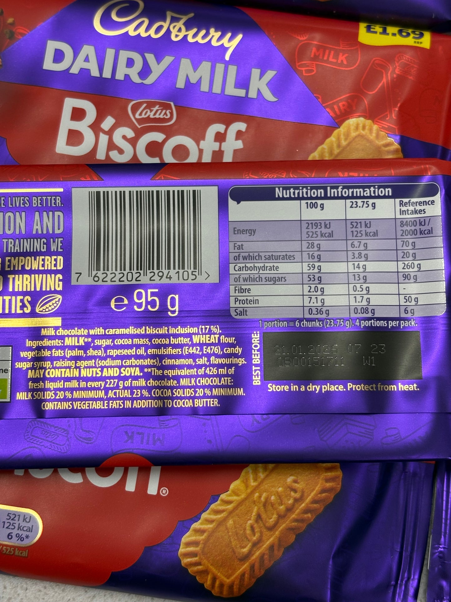 Cadbury Biscoff Chocolate 95g