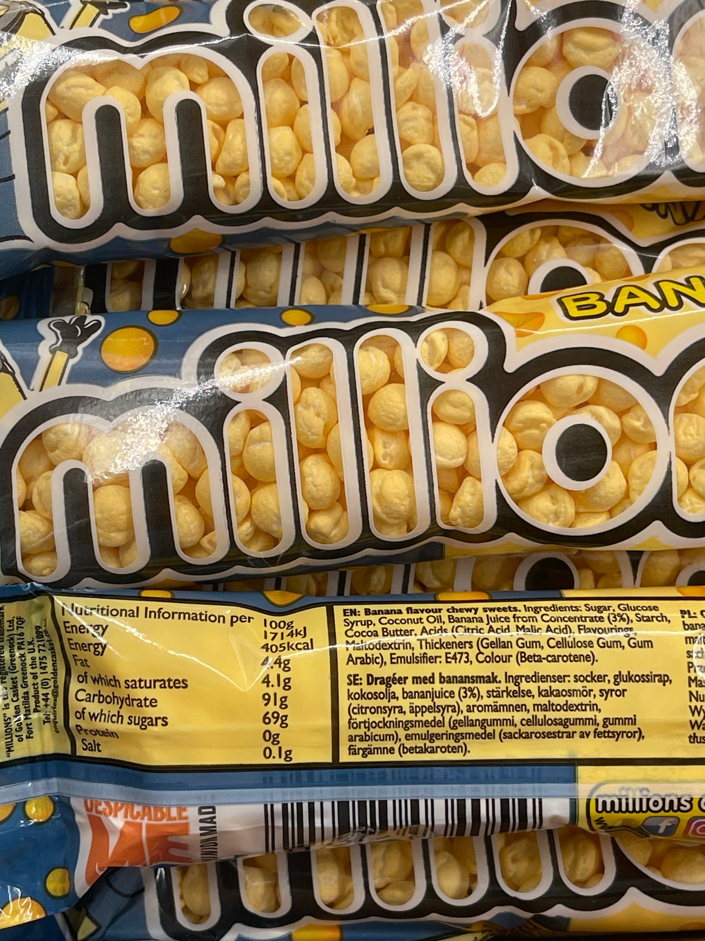 Millions Banana Tubes 40g