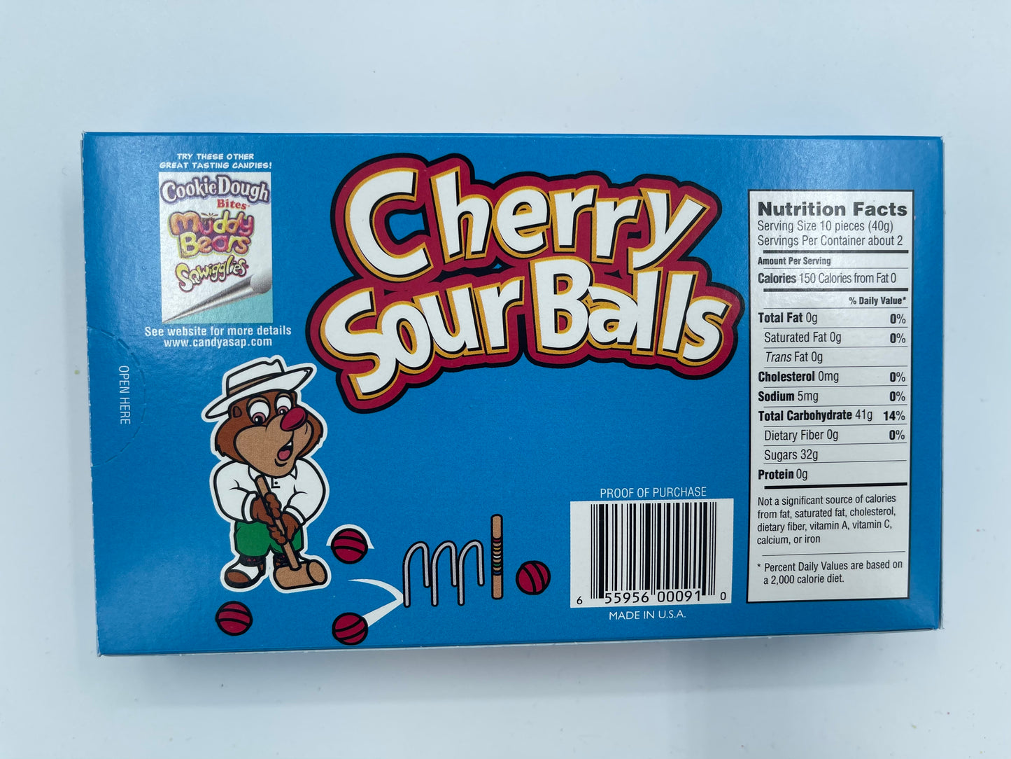Cherry Sour Balls Theatre Box 85g