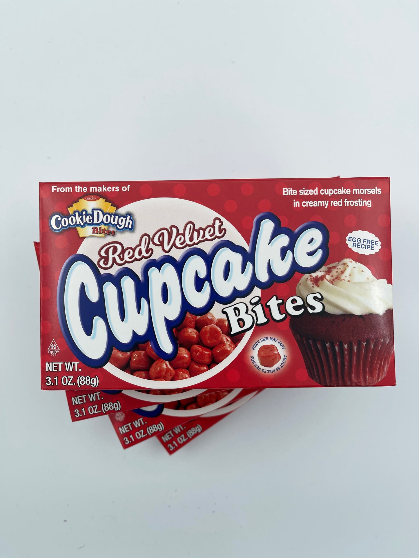Cookie Dough Red Velvet Cupcake Bites Theatre Box 88g