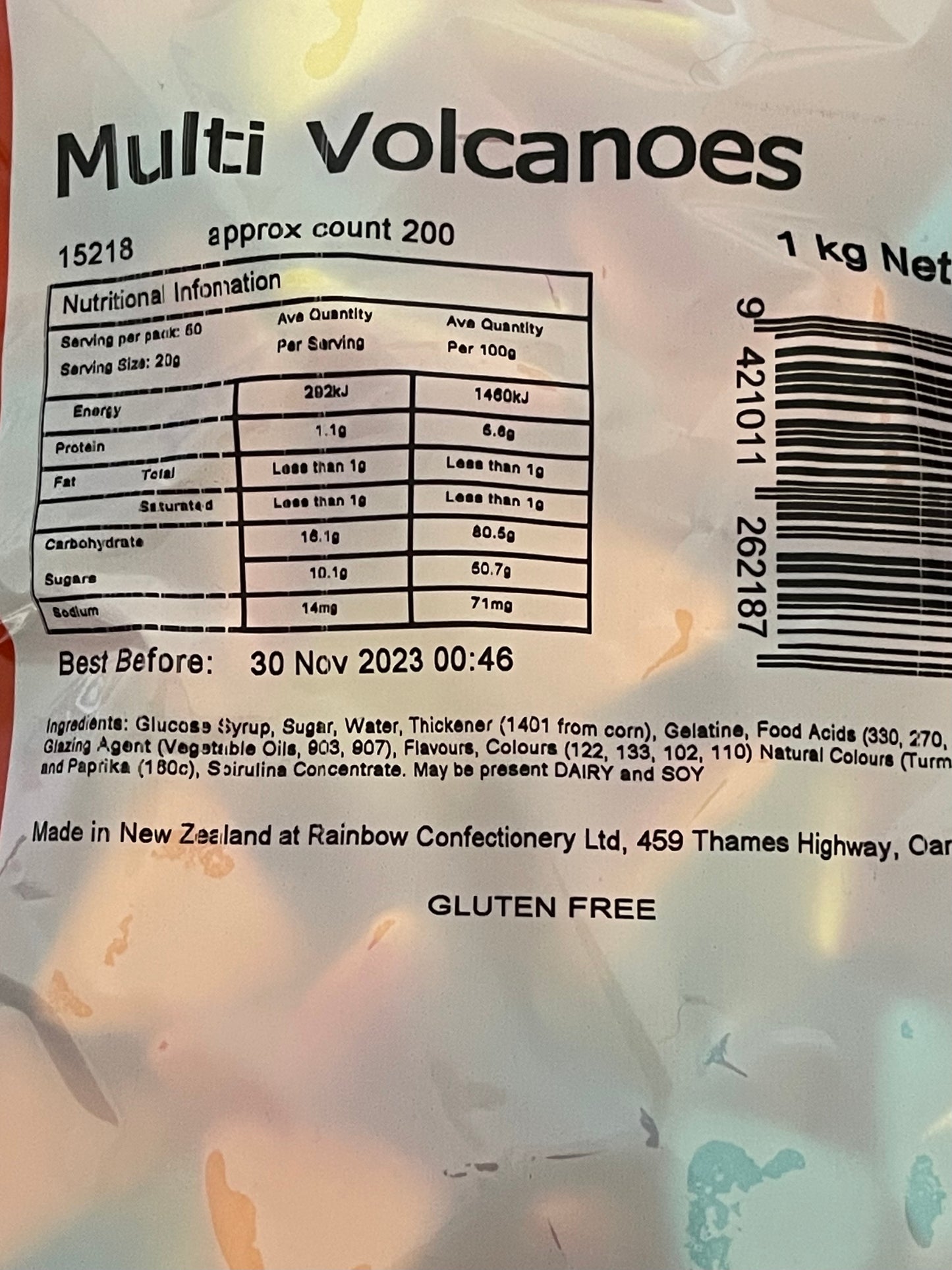 Multi Coloured Volcanoes