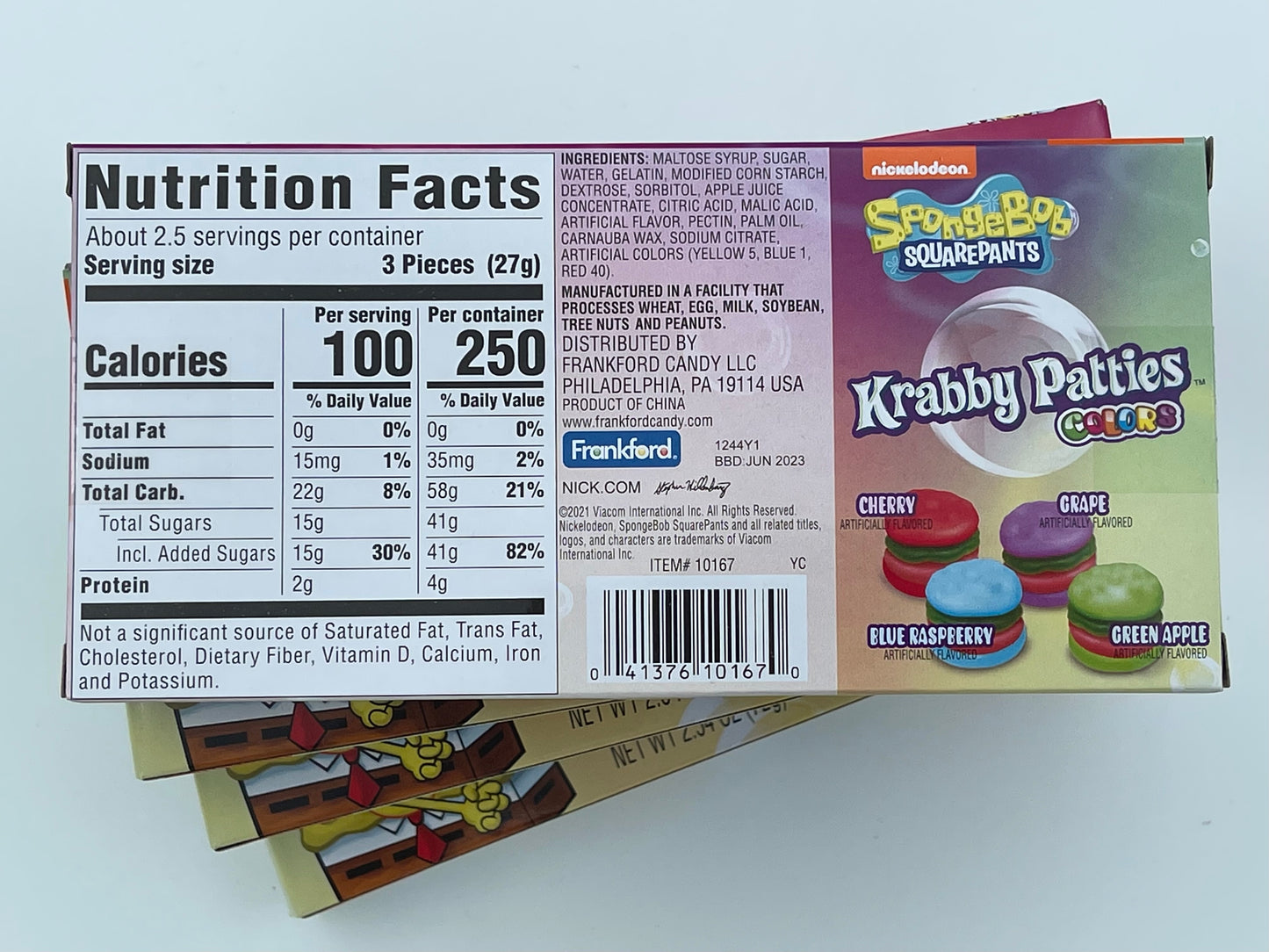 SpongeBob Krabby Patties Colours Theatre Box 72g