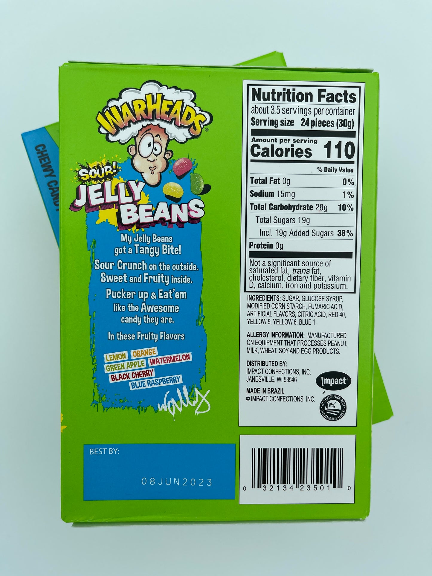 Warheads Sour Jelly Beans Theatre Box 113g
