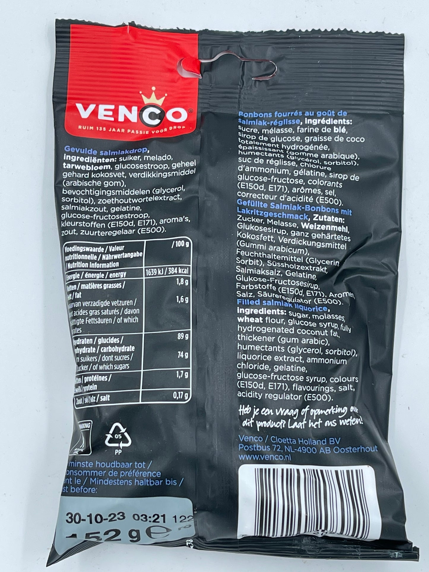Venco School Chalk Licorice (Schoolkrijt) 120g