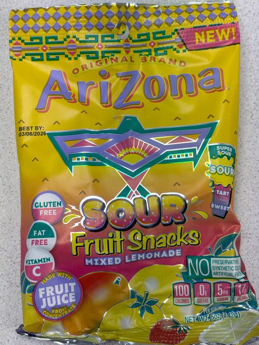 Arizona Sour Fruit Snacks Mixed Lemonade 142g