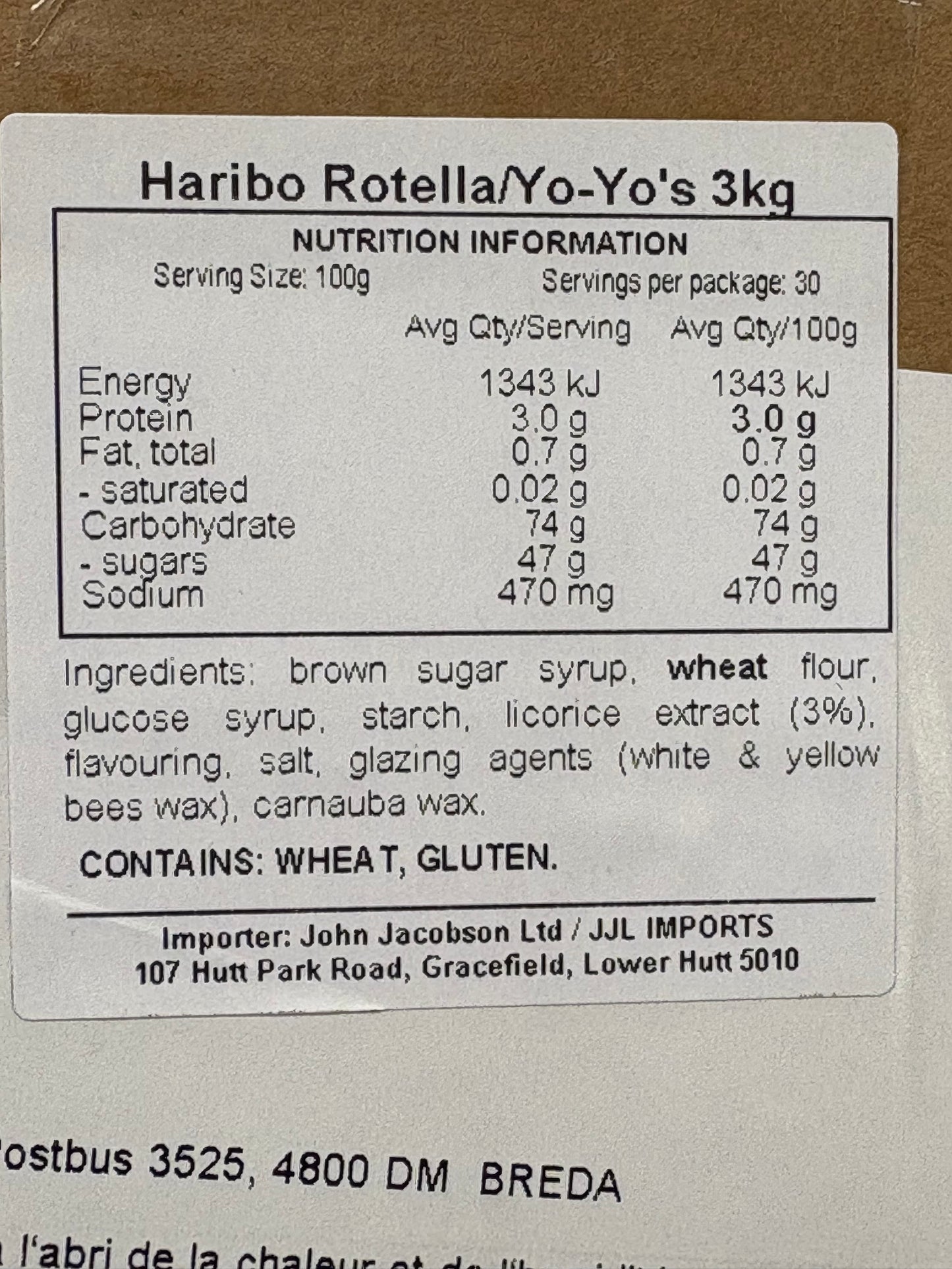 Haribo Licorice Rotella Yo Yos