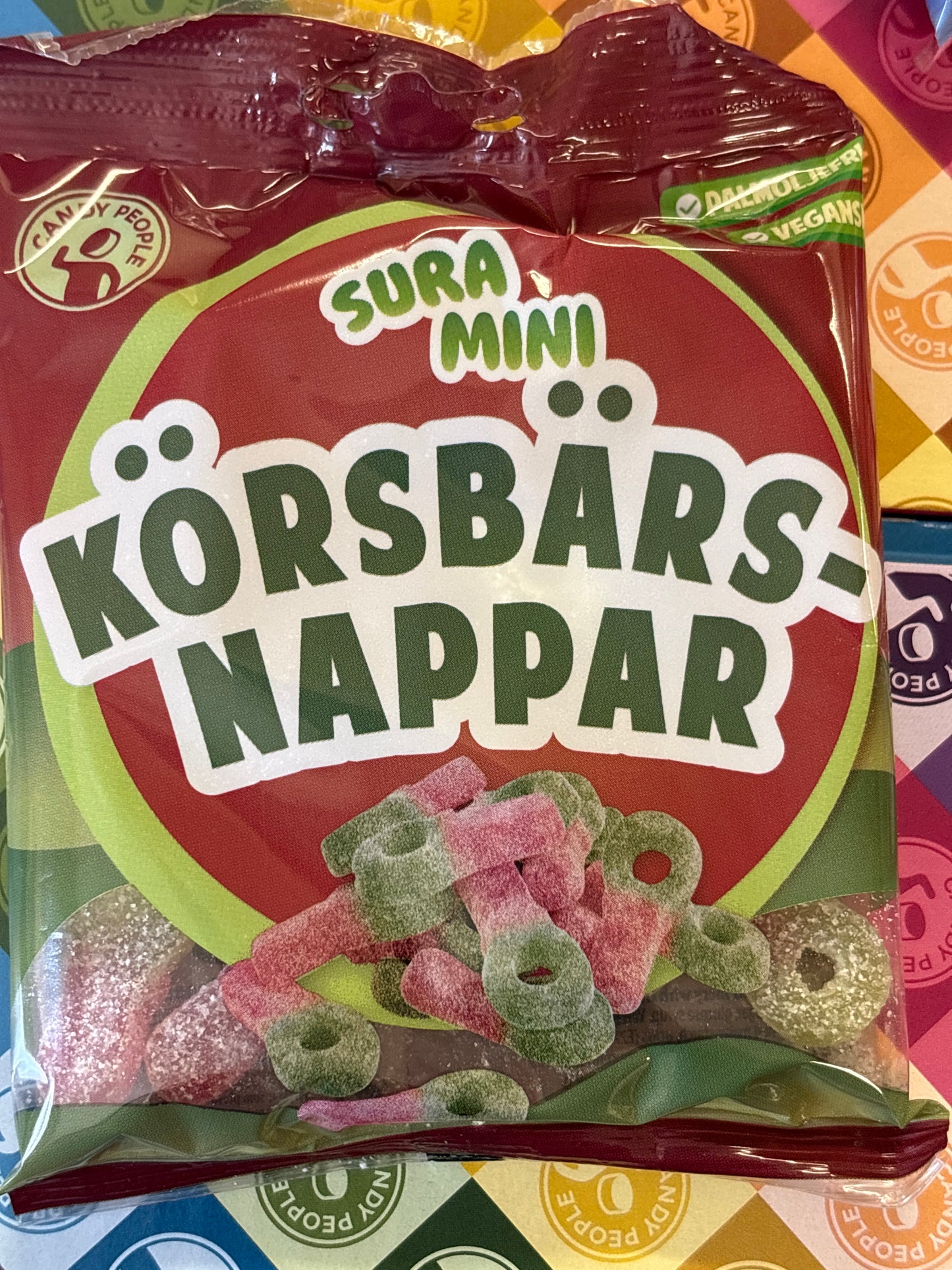 Swedish Candy People Sour Cherry Minis 70g