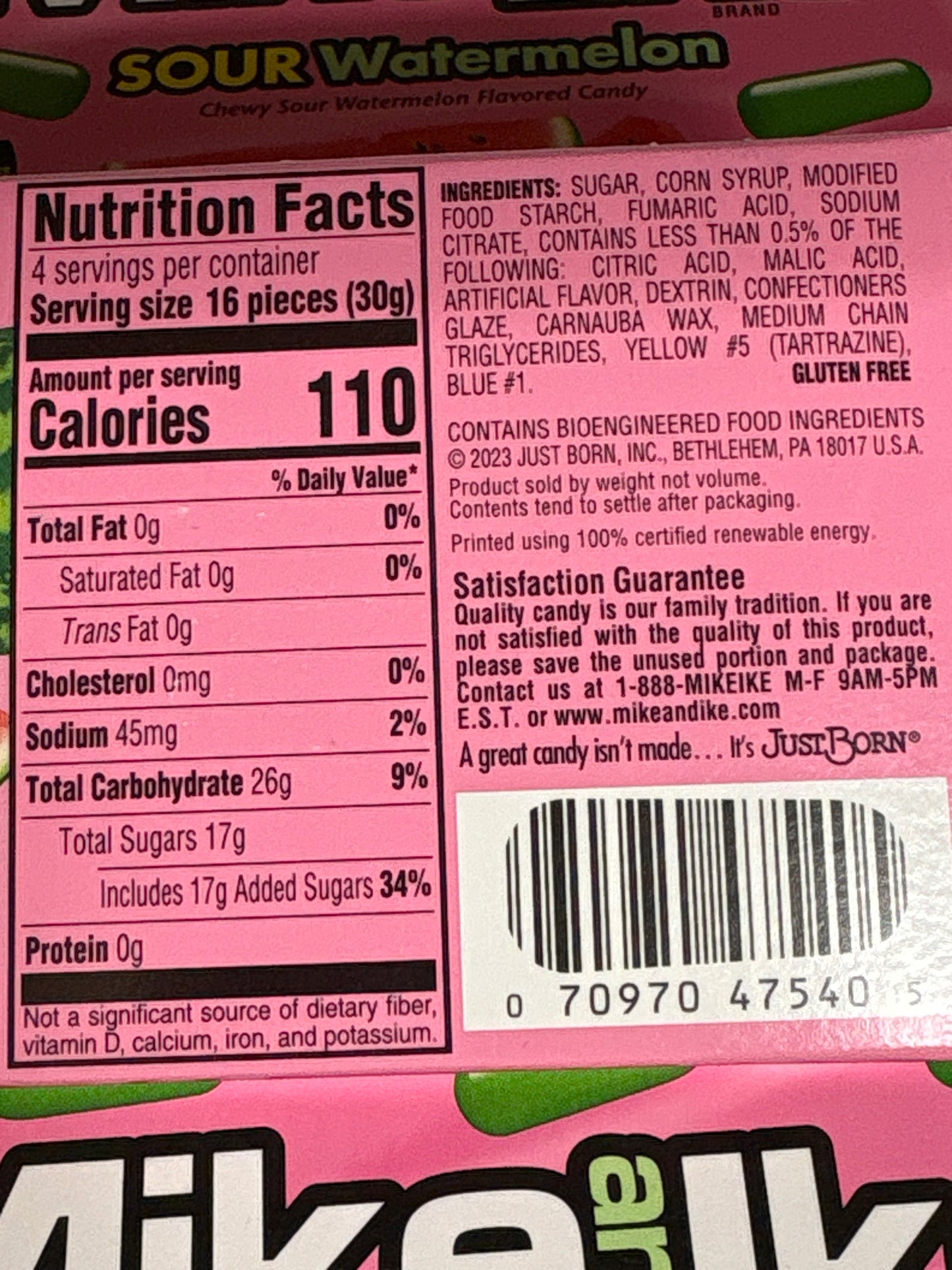 Mike & Ike Sour Watermelon 120g