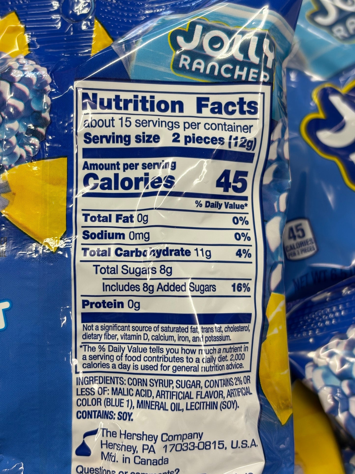 Jolly Rancher BLUE RASPBERRY Hard Candy 184g