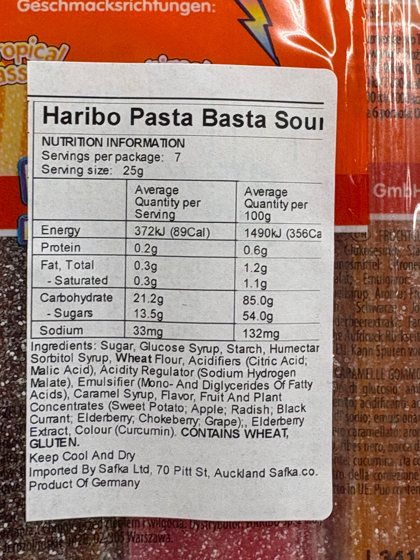Haribo Pasta Basta Sauer 160g
