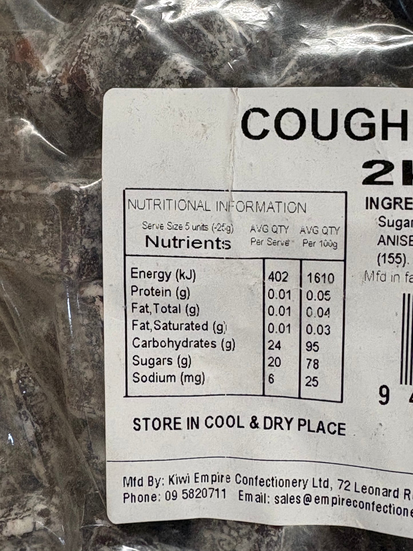 Empire Old Fashioned Cough Tablets 150g