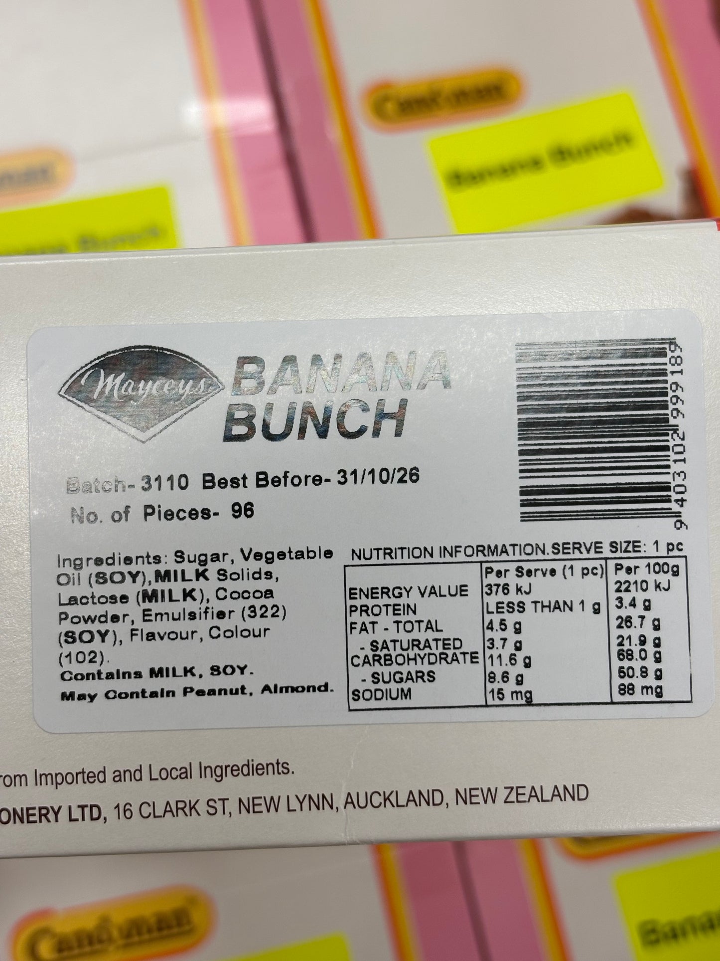 Candyman Chocolate Banana Bunch