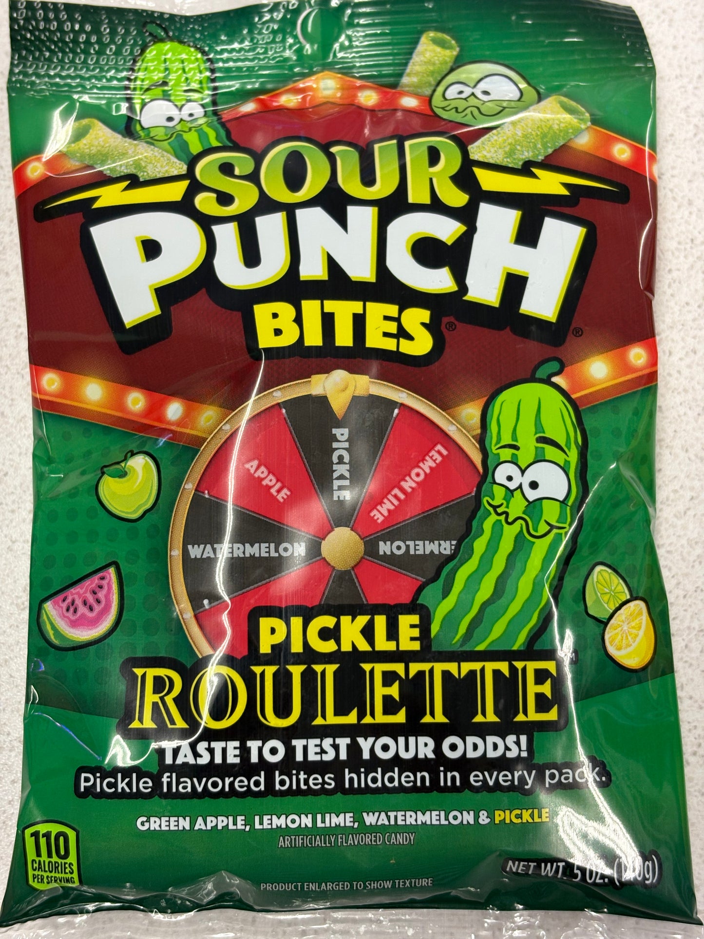 Sour Punch Bites Pickle Roulette 142g