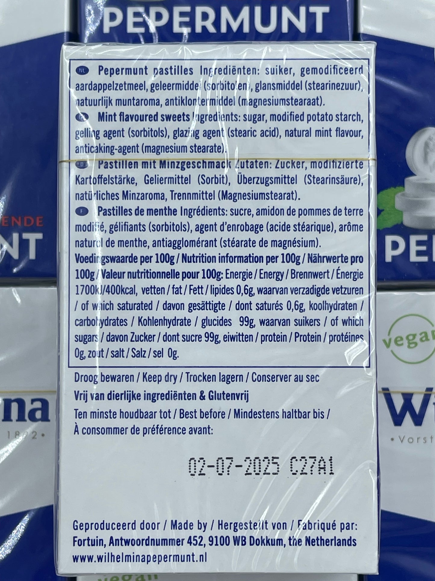 Wilhelmina Pepermunt 100g