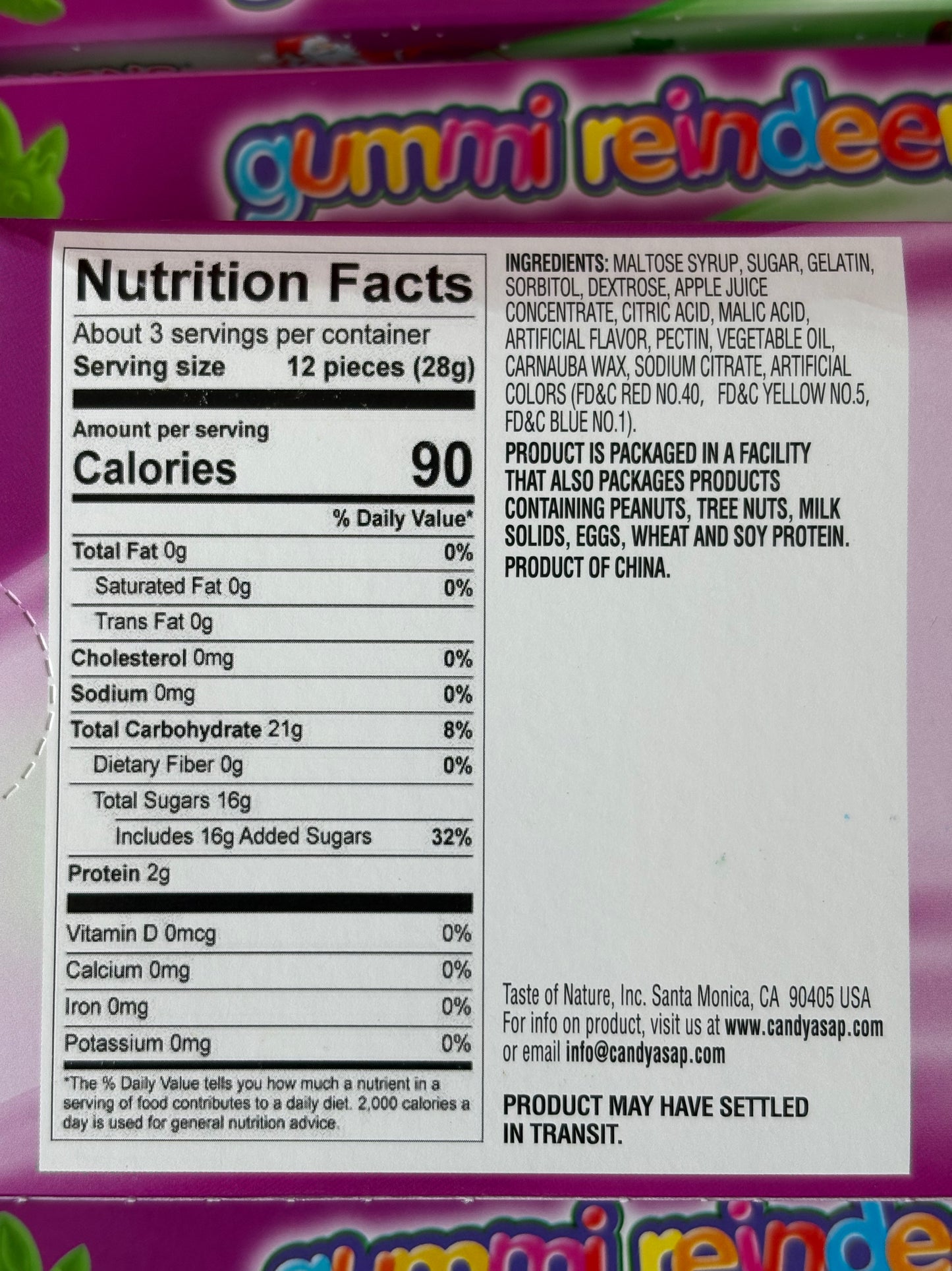 Gummi Reindeer Theatre Box 88g