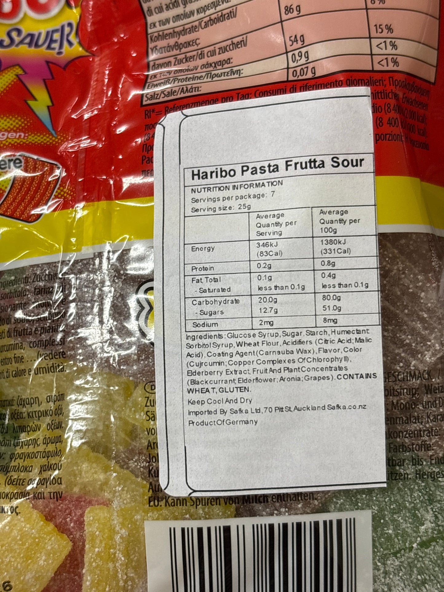 Haribo Pasta Frutta Sauer 160g