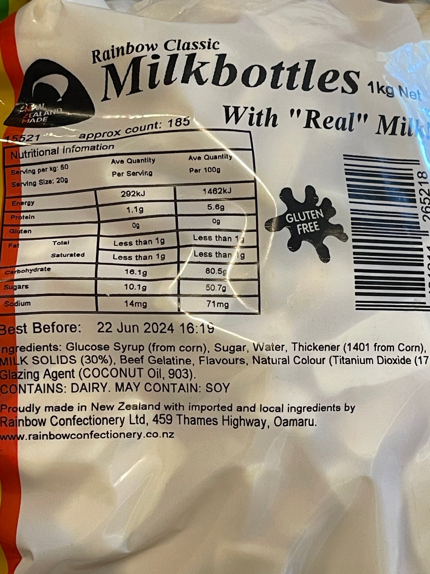 Milk Bottles (real milk)