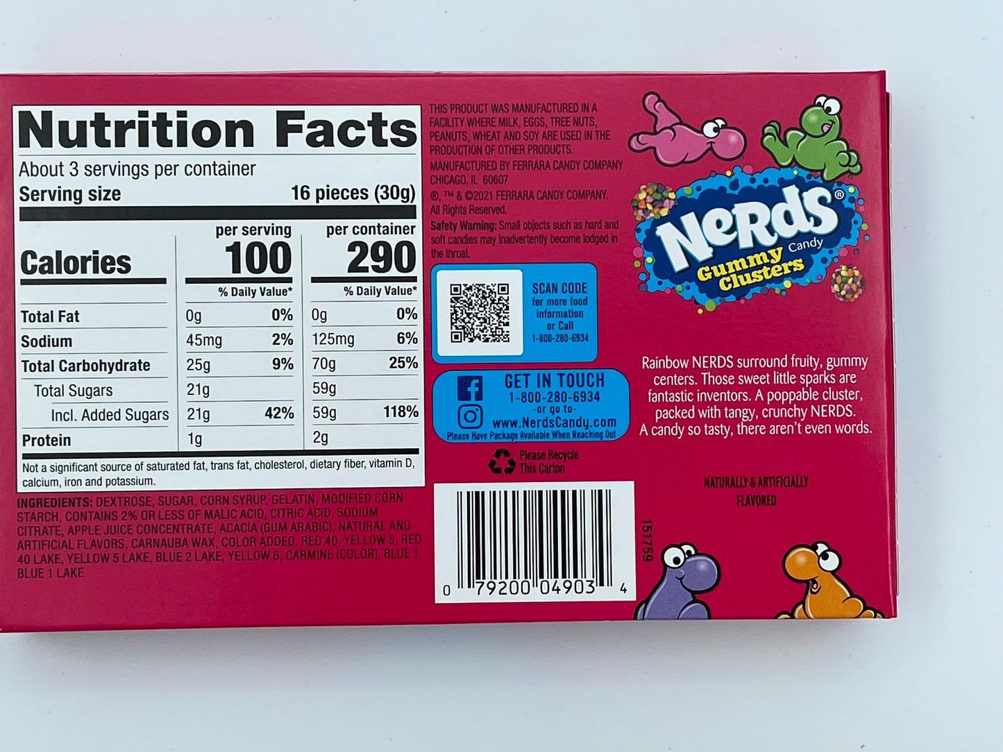 Nerds Gummy Clusters Theatre Box 85g