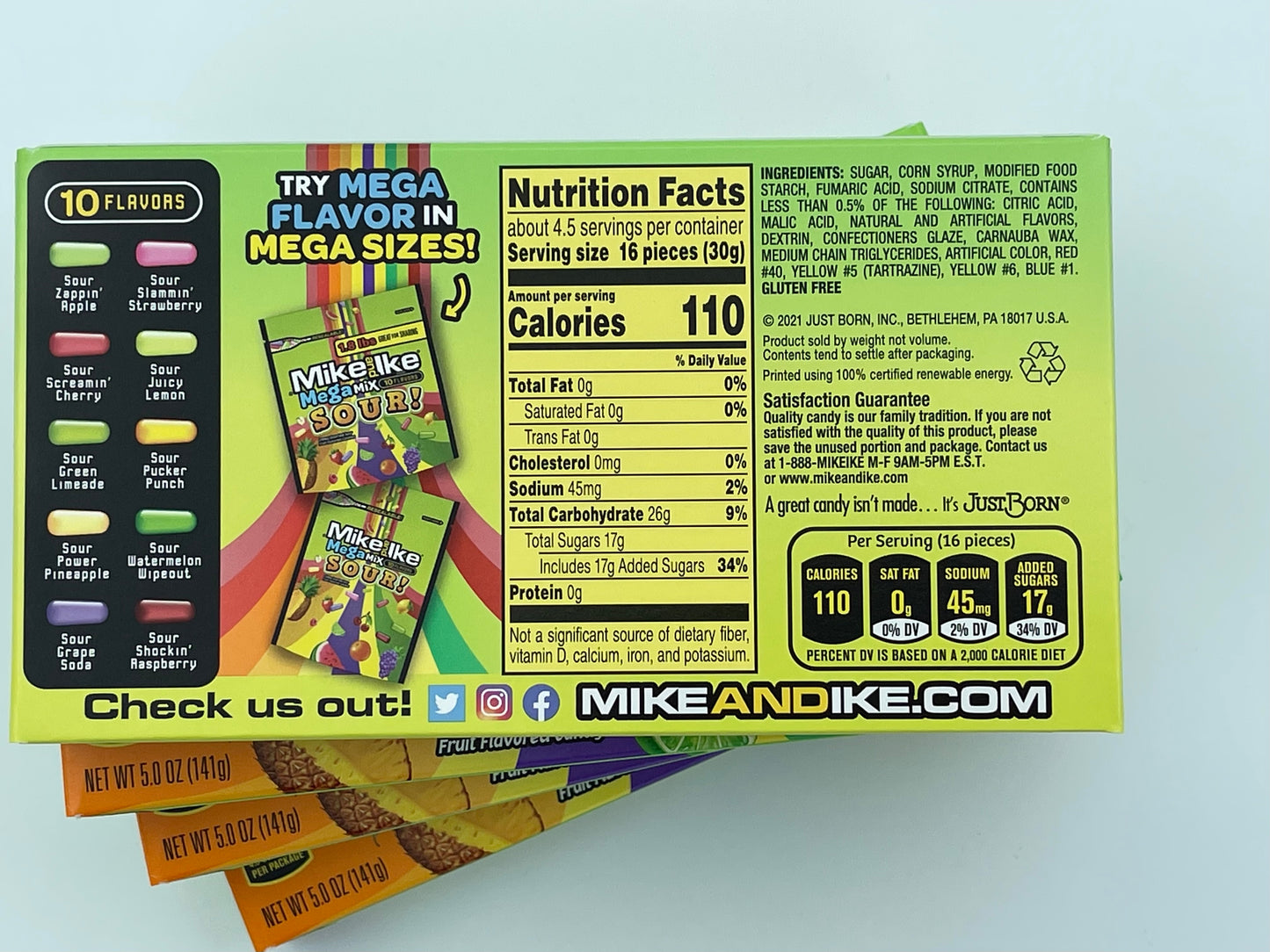 Mike & Ike Mega Mix Sour Theatre Box 120g