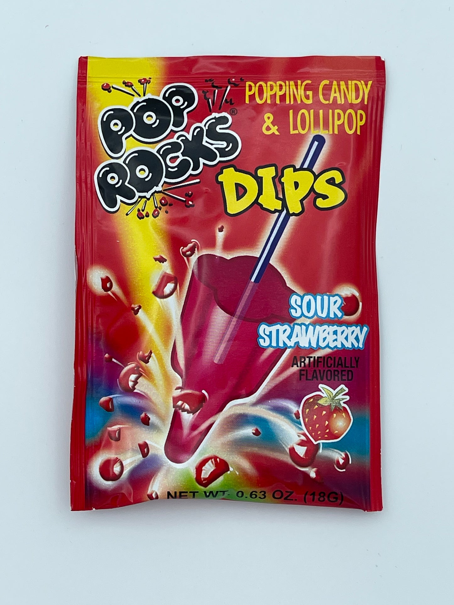 Pop Rocks Dips Sour Strawberry