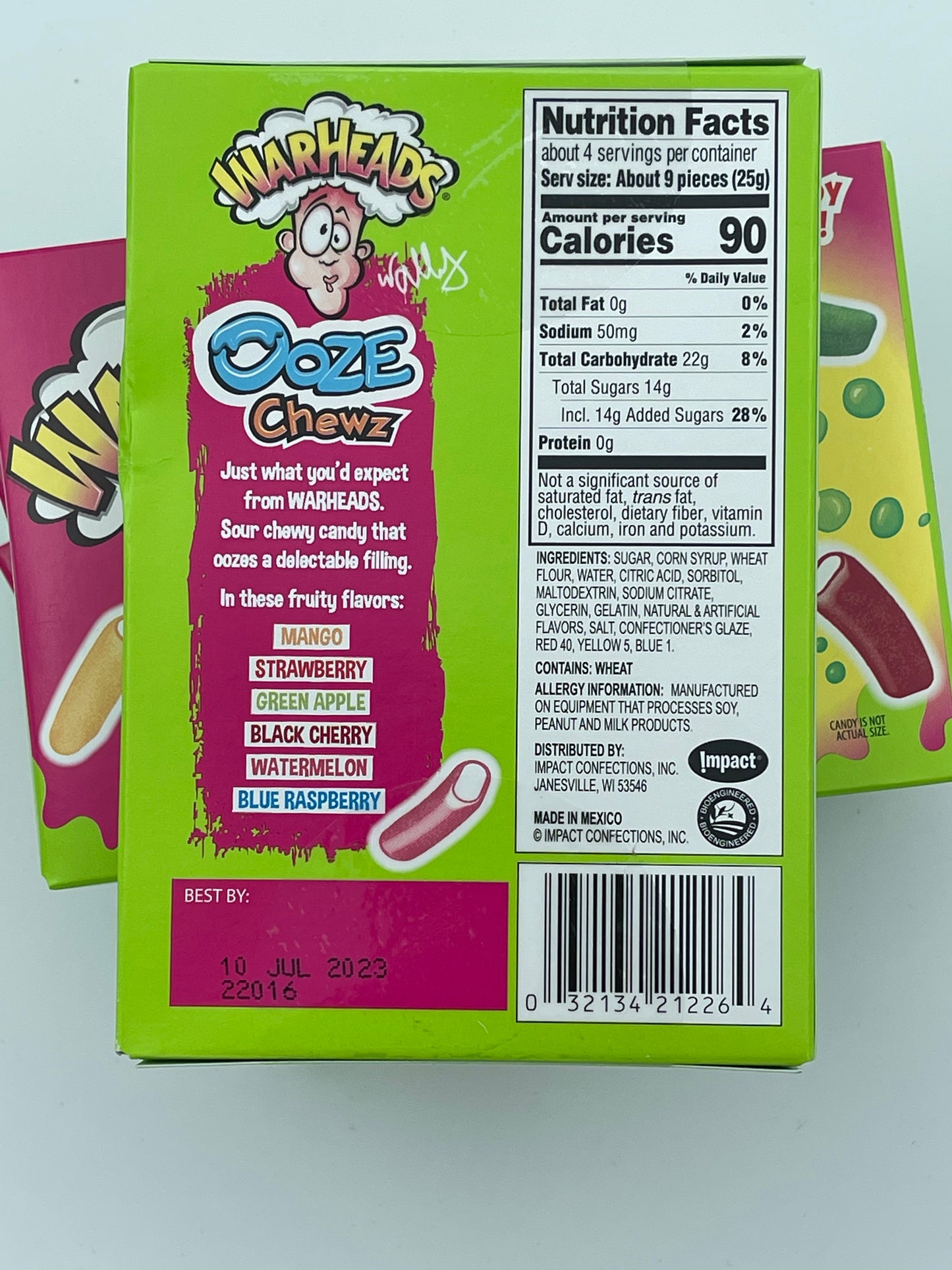 Warheads Ooze Chews Theatre Box 99g