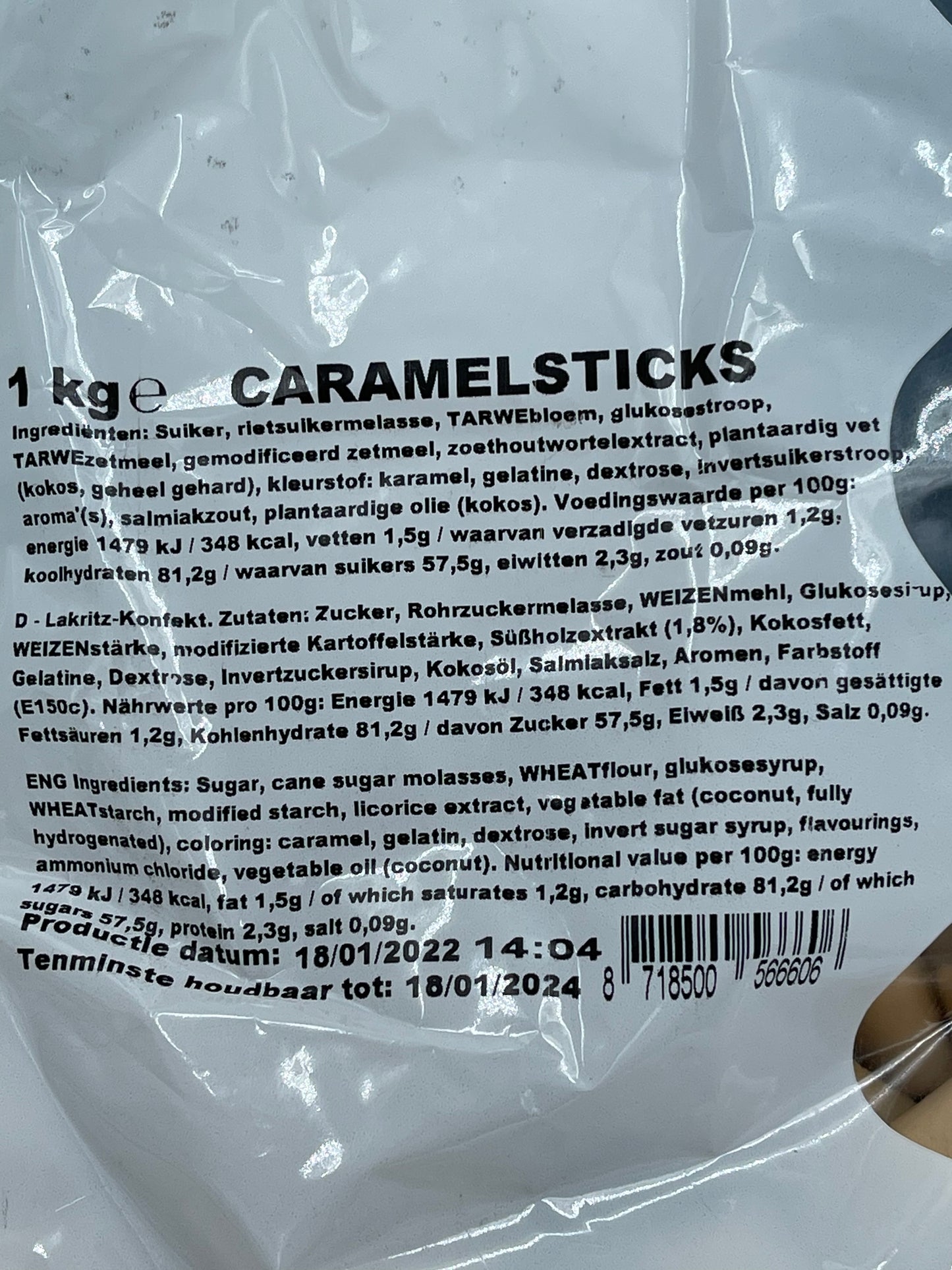 Caramel Sticks Licorice