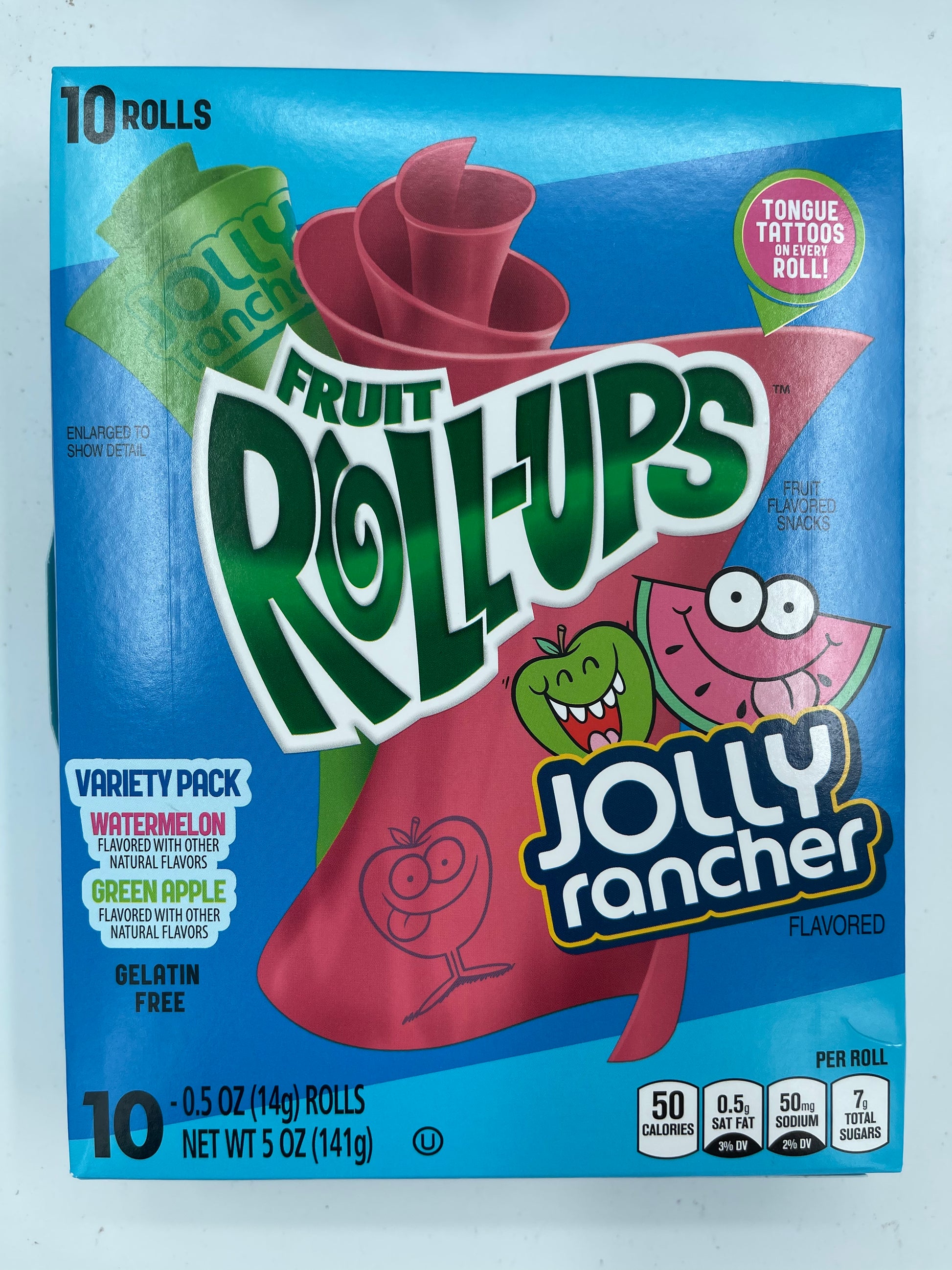 Fruit RollUps Jolly Rancher Singles 14g Sugar Boom