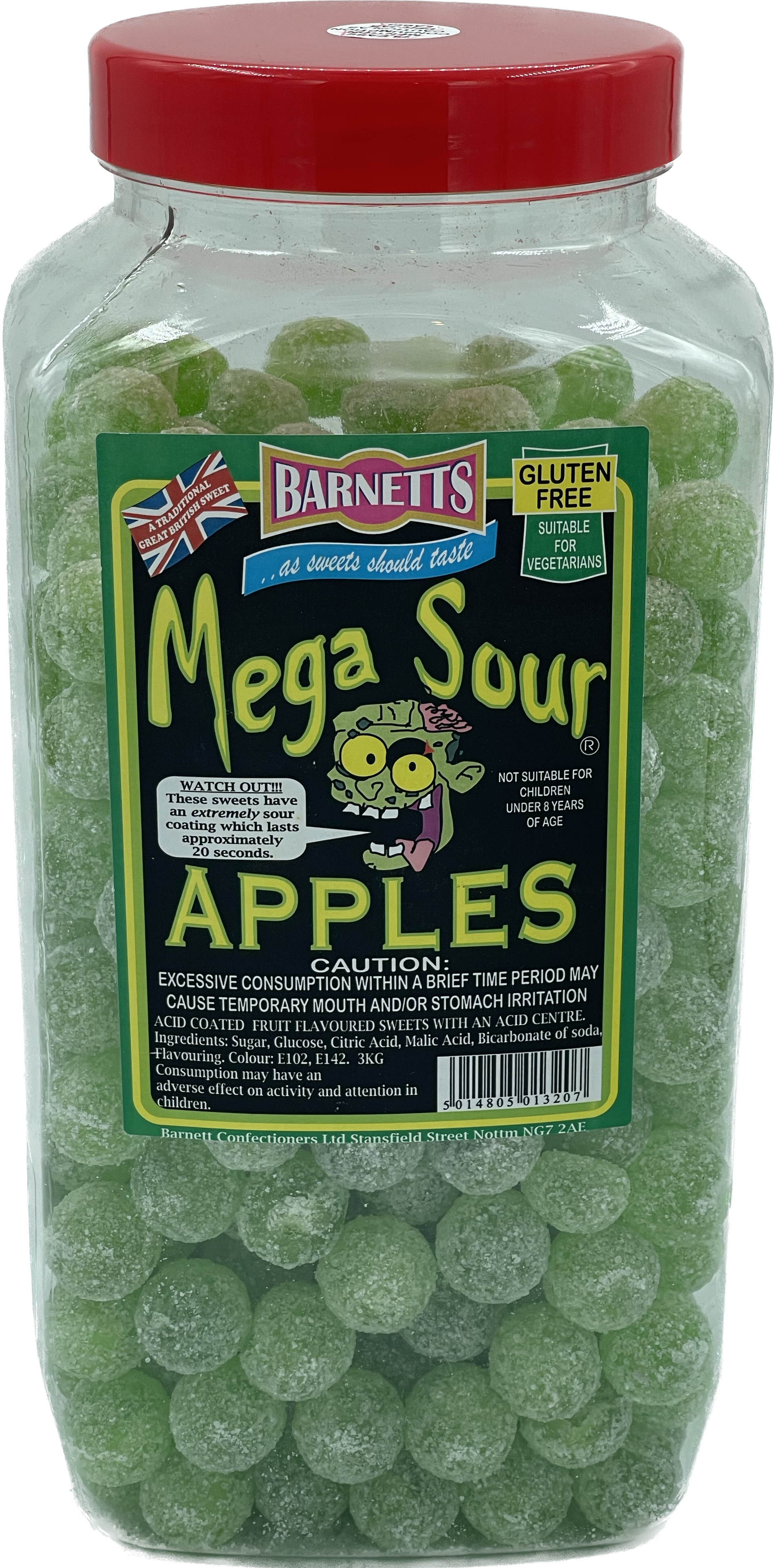 Barnetts Mega Sour Apple Flavour Sweets, 3 kg : : Grocery