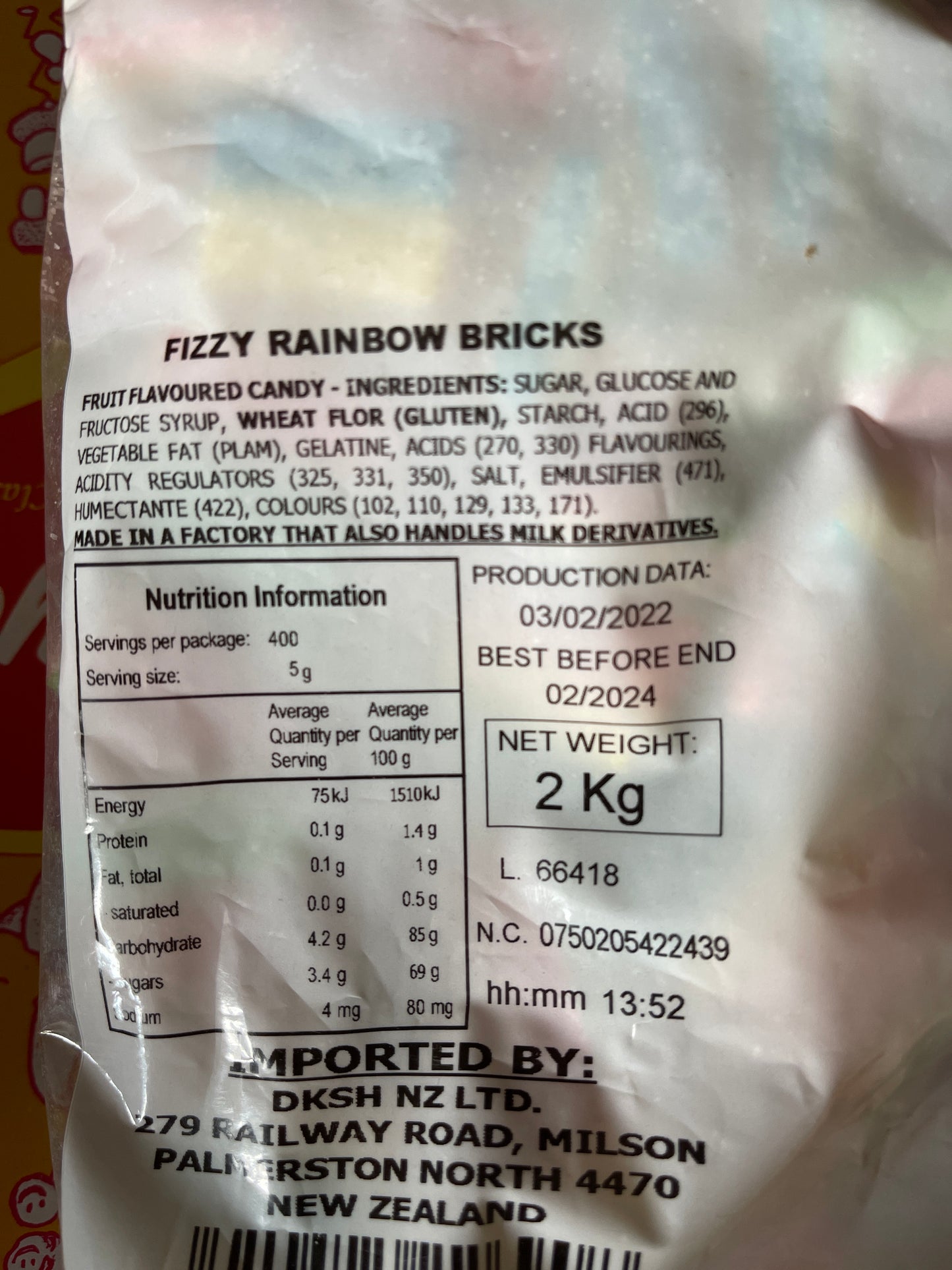 Fizzy Rainbow Bricks