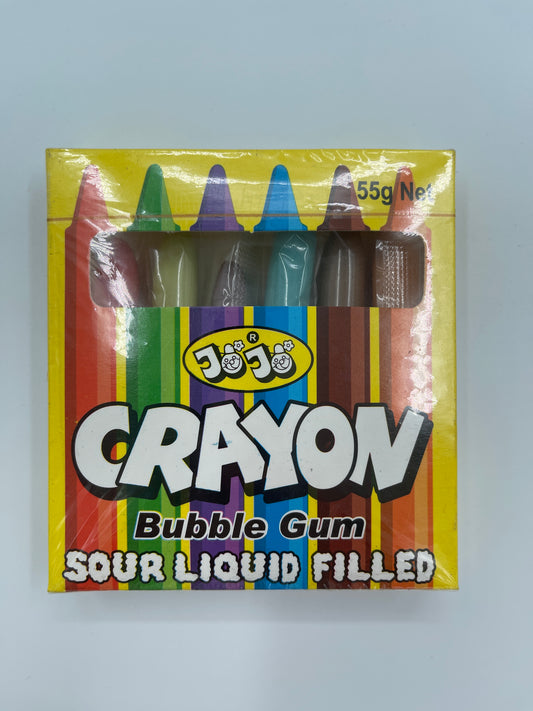 Sour Liquid Filled Crayon Bubblegum 55g